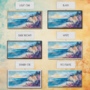 Coastal Cliffs, Sunset Ocean View, Seascape Wall Art, Coastal Landscape Art, Nautical Decor, Framed Canvas Print, Extra Wide Art