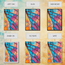 Abstract texture, pink abstract art, teal wall art, mosaic wall art, framed canvas print, geometric wall art, colorful home decor