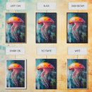 Vibrant Jellyfish Art, Coastal Wall Art, Ocean Life Painting, Whimsical Art, Teal Wall Art, Nautical Decor, Framed Canvas Print