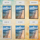 Sandy Beach Shoreline, Coastal Landscape Art, Nautical Decor, Ocean Painting, Seascape Wall Art, Beach House Art, Canvas Print