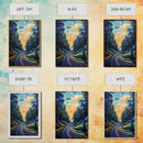 Fantasy Forest, pine tree art, forest at dusk painting, smoky mountain art, Canvas Print, moody art, tall skinny art, guest room art