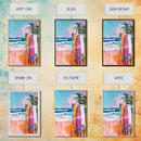 Surfboards Beach Canvas Print | Tropical Wall Art | Coastal Home Decor | Boho Surf Painting | Summer Vibes | Ocean Lovers Gift