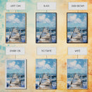 Wooden Pier Canvas Print Coastal Wall Art Beach House Decor Serene Ocean Painting Nautical Living Room Modern Home Gift