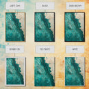 Abstract Turquoise Waves Canvas Print | Modern Wall Art | Fluid Acrylic Painting | Contemporary Home Decor | Office Art