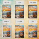Sunset Over Ocean Canvas Print | Serene Seascape Painting | Coastal Home Decor | Beach House Wall Art | Nautical Artwork