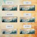 Misty Mountain Pines Canvas Print Serene Forest Landscape, Nature Wall Art, Boho Cabin Decor, Bedroom or Office Artwork, Rustic Vibes