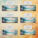 Tropical Beach Paradise Framed Canvas Print, Vibrant Ocean Wall Art, Hawaii Sunset Painting, Coastal Living Room Decor, Relaxing Art