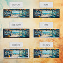 Oceanfront Cafe Scene Canvas Print Beach Bar Wall Art Coastal Decor Seaside Painting Rustic Art Dining Room Kitchen Living Room