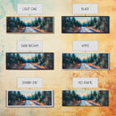 Enchanted Forest Road Canvas Print Moody Woodland Painting Autumn Trees Dark Nature Wall Art Warm Tones Bedroom Living Room Decor