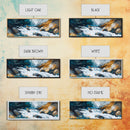 Wild River Rapids Framed Canvas Print Nature Landscape Art Rustic Cabin Wall Decor Adventure Themed Living Room Wall Art