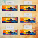 Fiery Sunset, Abstract Mountain, Canvas Print, Modern Landscape Art, Living Room Wall Decor, Bold Wall Art, Colorful Nature Art