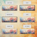 Print Blooming Lotus Flower Wall Art, Boho Floral Artwork, Feminine Botanical Decor, Bedroom Art, Pink and Blue Painting