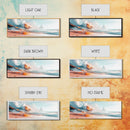 Ocean Wave Sunset Wall Art, Beach Coastal Painting, Serene Seascape Artwork, Relaxing Nautical Decor, Modern Home Accent