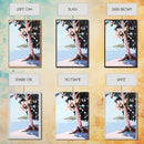Tree by Water, Serene Nature Landscape, Tranquil Beach Scene, Framed Canvas Print, Zen Meditation Art, Minimalist Wall Decor