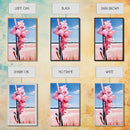 Pink Wildflower, Country Landscape, Nature Scene, Rustic Home Decor, Farmhouse Art, Spring Aesthetic, Framed Canvas Print, Entryway