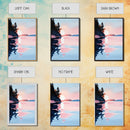 Sunset Reflections, Coastal Wall Art, Framed Canvas Print, Minimalist Landscape, Pastel Beach Decor, Living Room Art, Modern Seascape