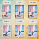 Surfboard Reflection, Beach Wave Art, Ocean Lover Print, Framed Canvas Print, Tropical Home Decor, Summer Aesthetic Wall Art
