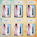 Woman, White Dress, Desert, Framed Canvas Print, Feminine Wall Art, Boho Aesthetic, Wanderlust Decor, Bedroom Wall Art, Travel Art