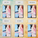 Lakeside Reflection, Calm Water Art, Serene Landscape, Pink and Blue Painting, Boho Minimalist Decor, Framed Canvas Print, Gift Idea