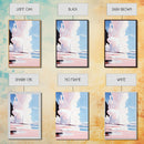 Pink Clouds, Sky Art, Dreamy Landscape, Serene Wall Decor, Blue and Pink Painting, Framed Canvas Print, Office Decor, Aesthetic Gift