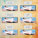 White Canoe, Coastal Wall Art, Seaside Aesthetic, Framed Canvas Print, Minimalist Boat Painting, Nautical Beach House Art, Ocean Decor