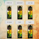 Palm Tree Sunset, Tropical Wall Art, Colorful Beach Decor, Boho Island Art, Vibrant Home Print, Living Room Art, Framed Canvas Print