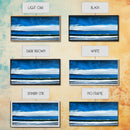 Blue Horizon, Minimalist Seascape Art, Framed Canvas Print, Ocean Wall Decor, Contemporary Coastal Painting, Modern Living Room Art