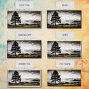 Foggy Pine Tree Art, Landscape Canvas Print, Black and White Painting, Autumn Wall Decor, Cabin Inspired Artwork, Framed Canvas Print
