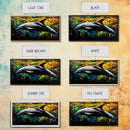 Dolphin, Ocean, Vibrant, Abstract, Framed Canvas Print, Colorful Sea Life Wall Art, Coastal Decor, Beach House Art, Nautical Theme