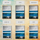 Ocean Waves, Coastal Abstract, Bold Blue, Canvas Print, Beach Wall Art, Modern Minimalist Painting, Bedroom Wall Decor
