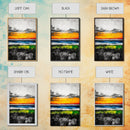 Vibrant Sunset, Ocean Horizon, Dramatic Sky, Framed Canvas Print, Coastal Home Decor, Living Room Wall Art, Abstract Art