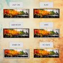 Autumn Forest, Vibrant Foliage, Fall Landscape, Nature Inspired Art, Framed Canvas Print, Cozy Home Decor, Rustic Cabin Wall Art, Boho Aesthetic