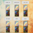 Coastal, Sunset, Cliffs, Horizon, Framed Canvas Print, Bold ocean view in painterly style, perfect Living Room Wall Art or Nature Inspired Decor