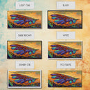 Wings Sunset, Nature, Abstract Boho Wall Art Framed Canvas Print, Colorful Dragonfly Wing Design, Living Room Focal Piece
