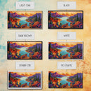 Fantasy Canyon View, Vibrant Mountain Art, Lakeside Sunset, Canvas Print, Mediterranean Decor, Dreamscape Wall Art, Nature Painting