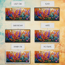 Flowers Sunset, Vibrant, Nature, Framed Canvas Print, Fall Wildflower Art, Boho Floral Wall Decor, Kitchen or Entryway Accent