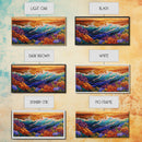 Ocean Bloom, Sunset Surf, Tropical Waves, Canvas Print, Vibrant Coastal Wall Art, Beach House Decor, Colorful Seascape Painting