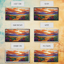 Sunset Desert, Mountains, Canvas Print, Vibrant desert landscape art with sunset sky and mountains, perfect Living Room Wall Art