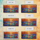 Ocean Sunset, Petals, Framed Canvas Print, Beachy Living Room Decor, Vibrant Seascape Art, Tropical Floral Painting, Boho Home Accent