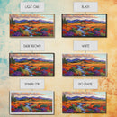 Autumn River, Golden Fields, Mountain View, Canvas Print, Fall Landscape Wall Art, Rustic Living Room Art, Seasonal Entryway Decor
