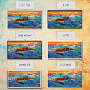 Swimmer Waves, Sunset, Athletic Art, Framed Canvas Print, Ocean Decor, Fitness Wall Art, Bedroom Inspiration, Bold Summer Style