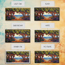 Beach Trees, Tunnel, Ocean, Sunset beach tunnel view, Framed Canvas Print, Coastal Boho Decor, Romantic Seaside Wall Art