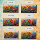 Flower Sunrise, Field, Vibrant, Canvas Print boho floral bedroom wall art, wildflower sunrise nature decor, garden field artwork
