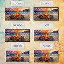 Beach Campfire, Sunset, Tropical Vibes, island evening Canvas Print, fall boho decor, colorful beach firepit living room wall art
