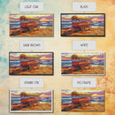 Sunset Beach, Wagon, Vibes, Coastal boho decor, colorful ocean art, Canvas Print, beach house wall art, living room sunset painting