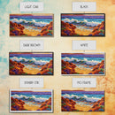 Surf Shoreline, Rocks, Sunset, Vibrant coastal Canvas Print, wave crashing beach art, living room ocean scene, colorful boho seascape