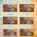 River Abstract, Color, Framed Canvas Print, Textured abstract river canyon painting, Desert Vibe Landscape Art, Hallway Wall Art