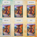 Southwest Home, Colorful, Balcony, Canvas Print vibrant Mexican house wall art, festive living room decor, textured boho painting