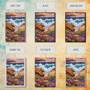 Ocean Rocks, Colorful, Framed Canvas Print, Coastal Sunset Wall Art, Bold Ocean Waves Decor, Living Room Statement Piece, Nature Art Print