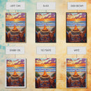 Firepit Sunset, Beach, Chairs, Canvas Print, cozy beach fire art, boho sunset vibes, fall bonfire wall decor, living room or patio